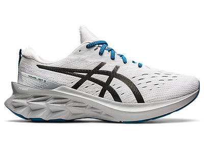 Men's Asics Novablast 2, White/Black, 11 D Medium