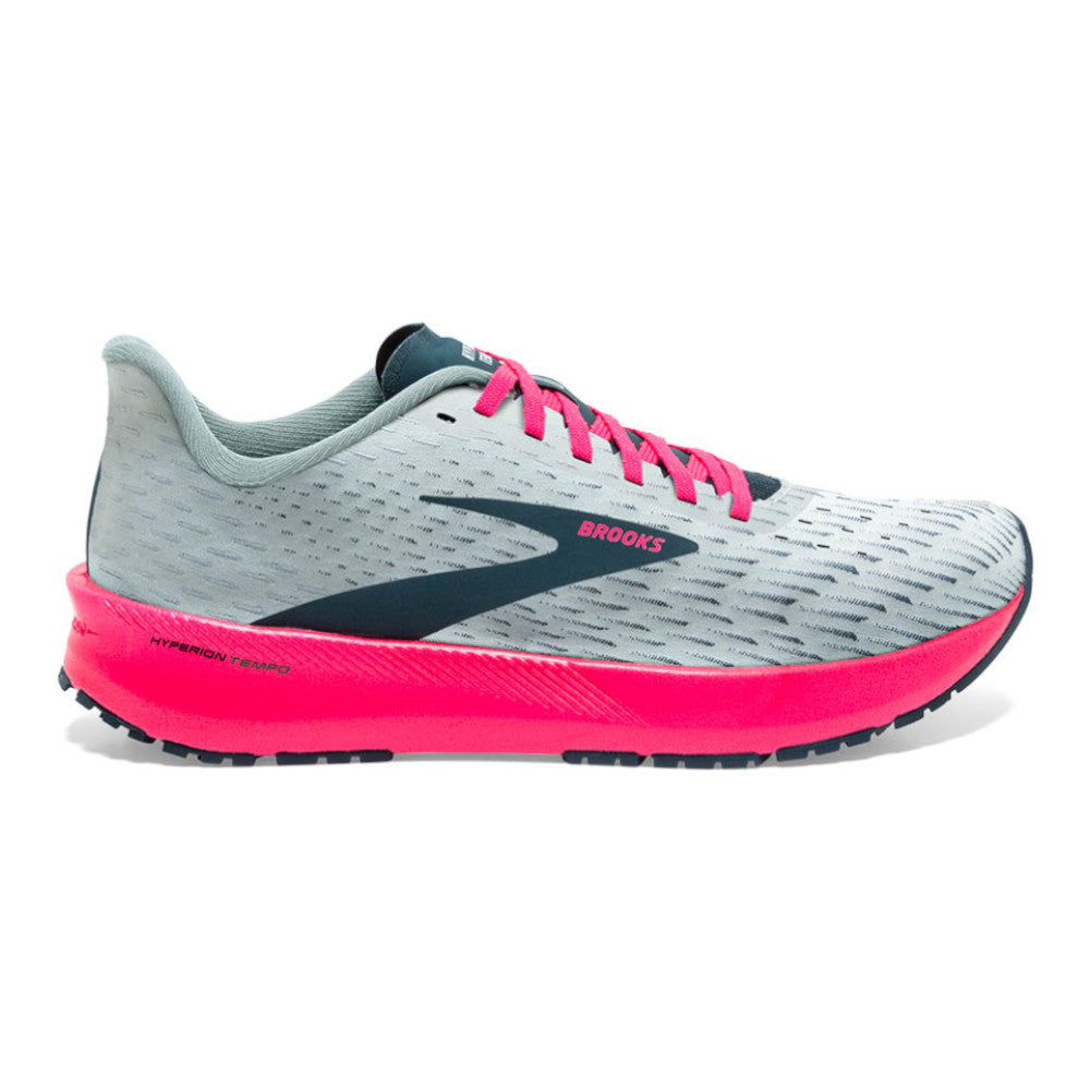 Women's Brooks Hyperion Tempo, Ice Flow/Navy/Pink, 10 B Medium