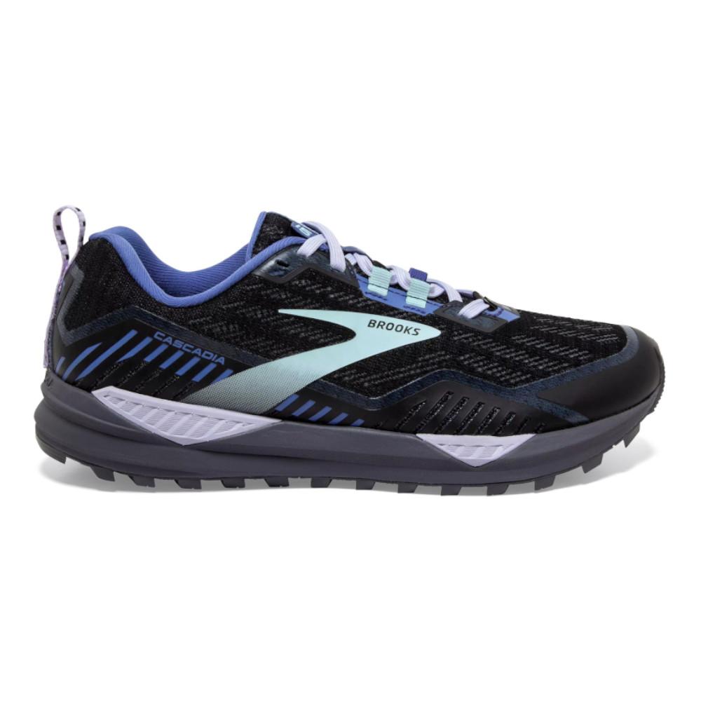 Women's Brooks Cascadia 15 GTX, Black/Marlin/Blue, 8.5 B Medium