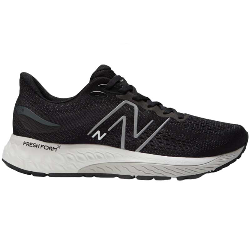 Men's New Balance Fresh Foam X 880v12, Black/Lead/Light Aluminum, 9 B Narrow