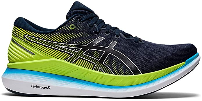 Men's Asics Glideride 2, French Blue/Hazard Green, 13 D Medium
