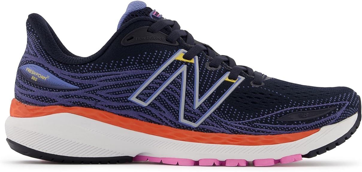 Men's New Balance Fresh Foam X 860v12, Eclipse/Night Sky/Vibrant Orange, 6.5 D Medium