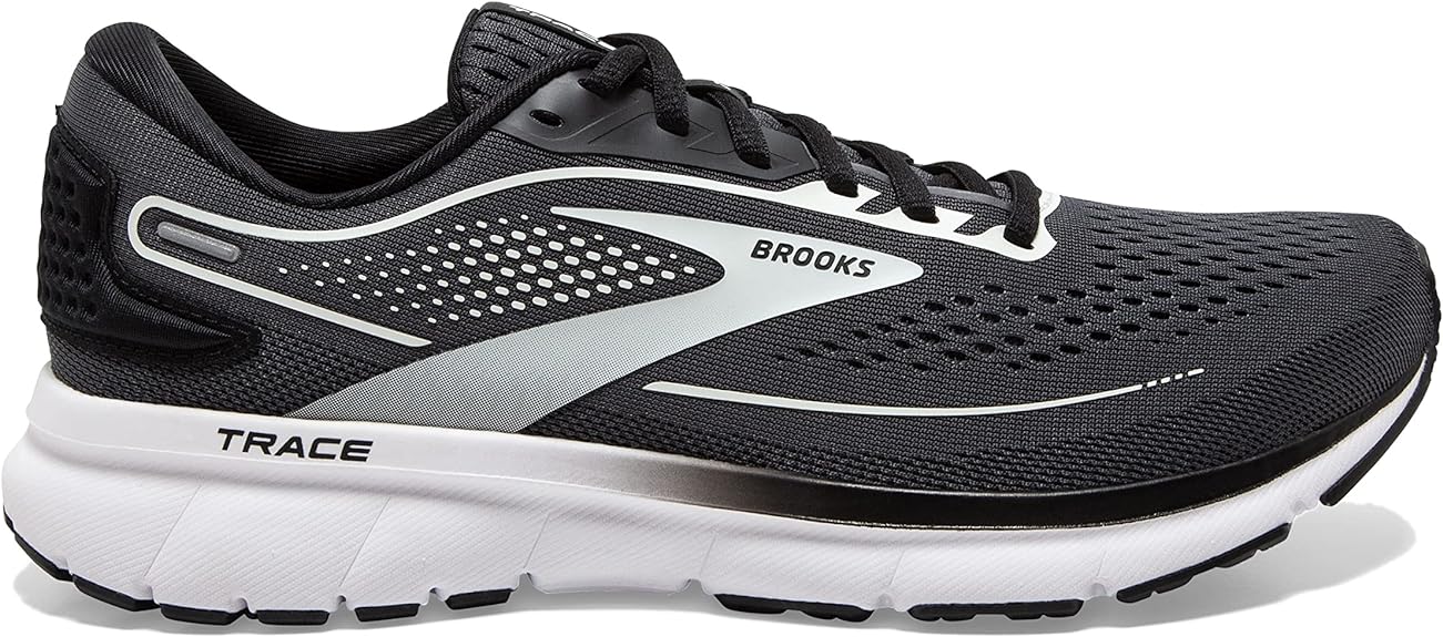 Women's Brooks Trace 2, Ebony/Black/White, 6 B Medium
