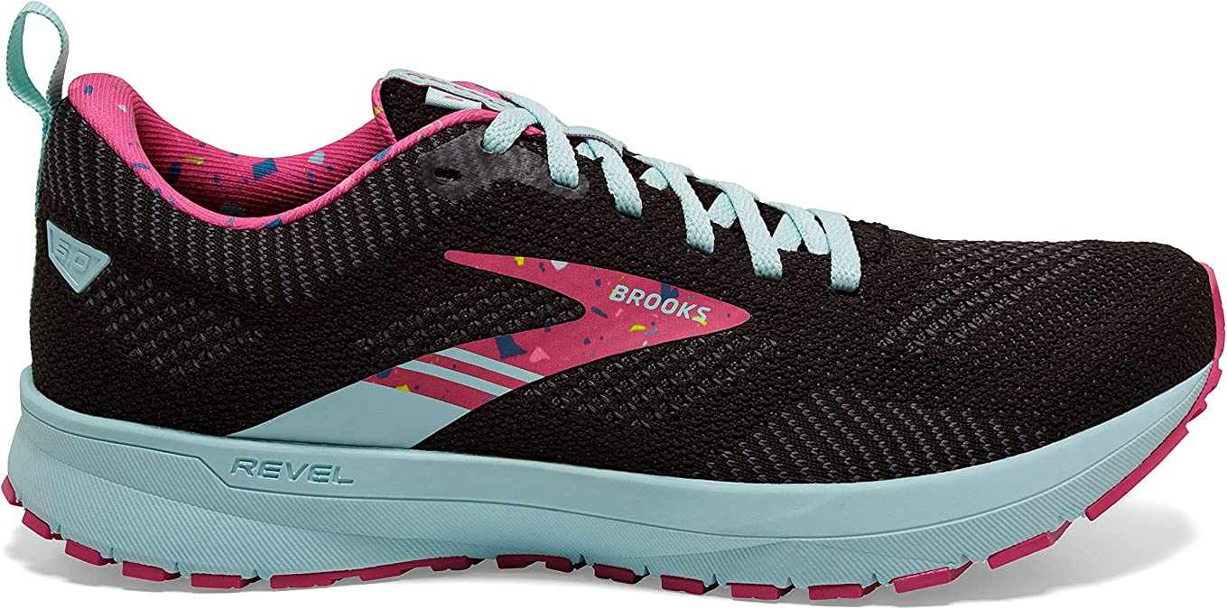 Women's Brooks Revel 5, Black/Beetroot/Plume, 10 B Medium