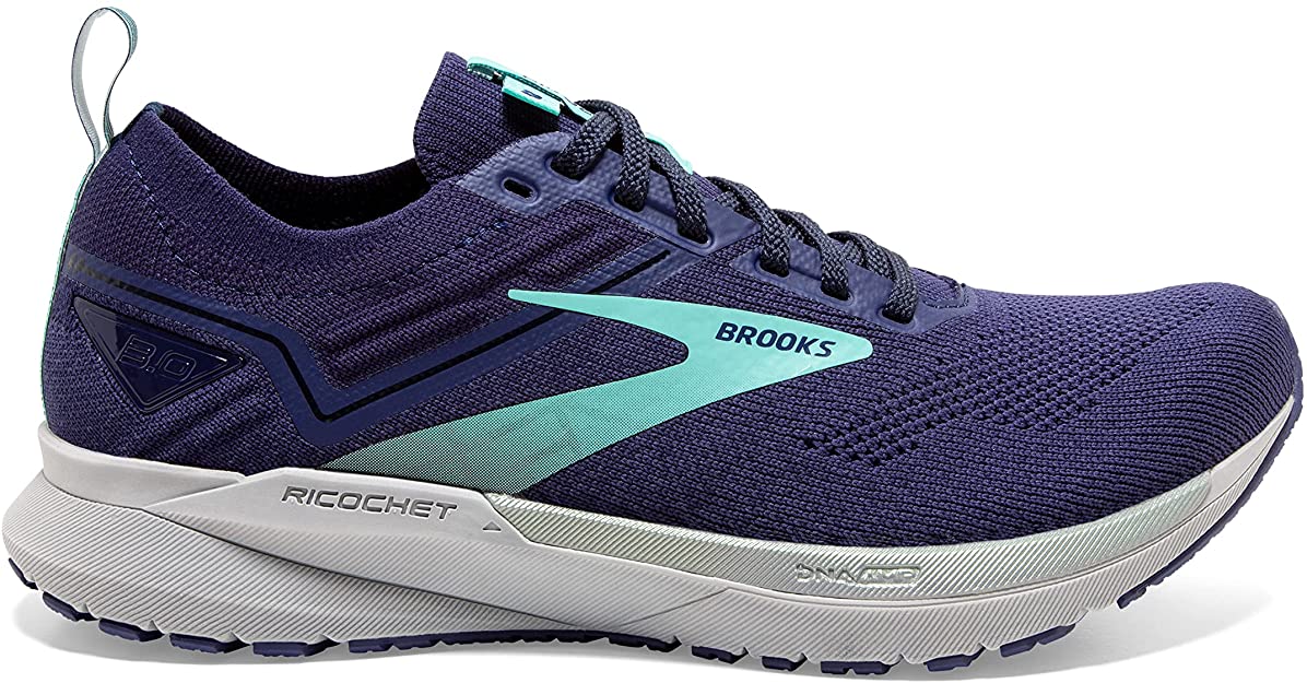 Women's Brooks Ricochet 3, Peacoat/Ribbon/Blue Tint, 7.5 B Medium