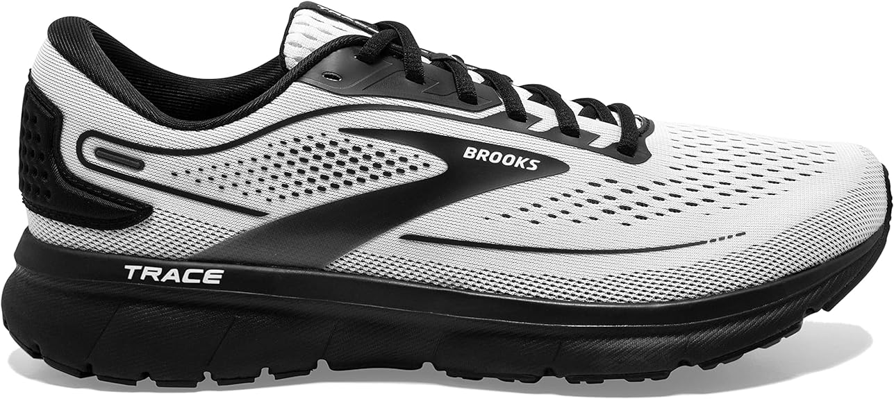 Men's Brooks Trace 2, White/Black, 10 D Medium