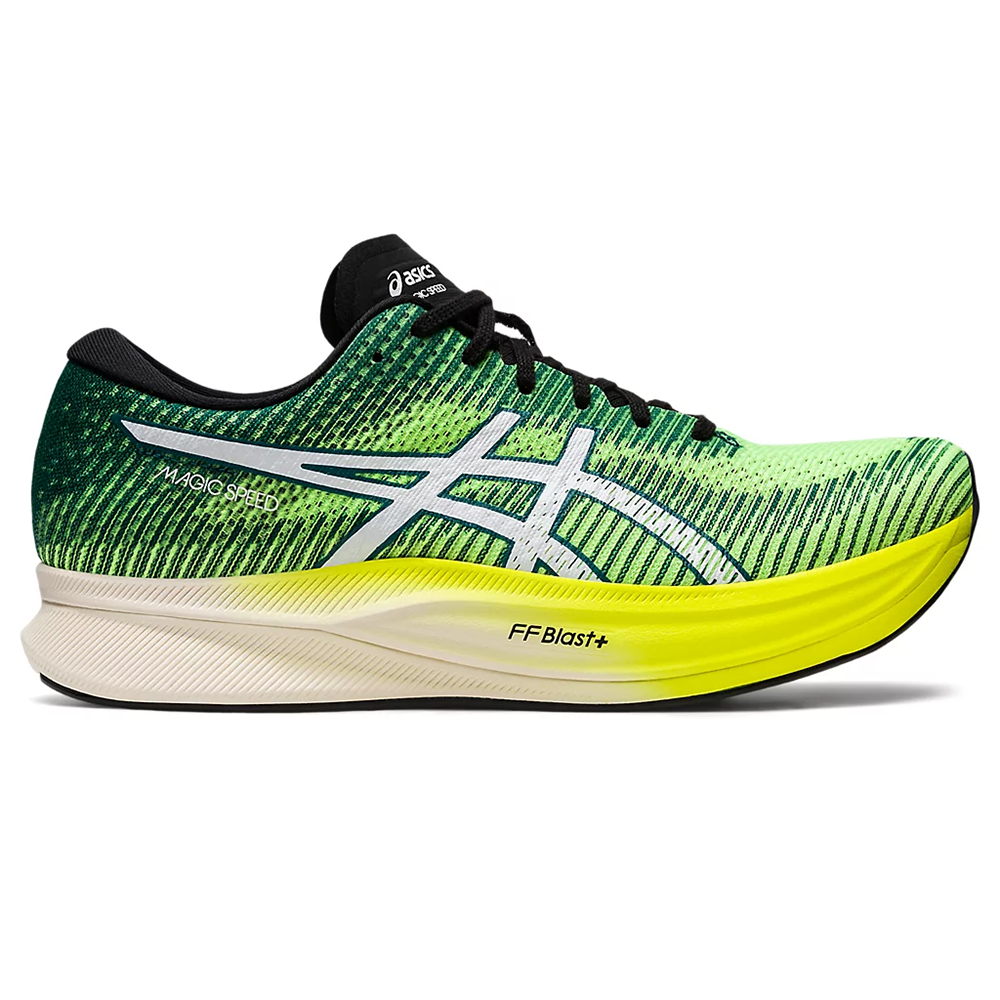 Men's Asics Magic Speed 2, Safety Yellow/White, 8.5 D Medium