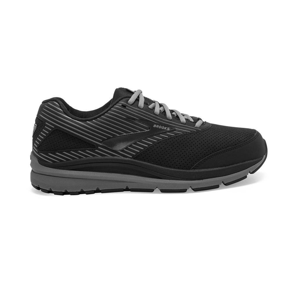 Men's Brooks Addiction Walker Suede, Black/Primer/Black, 11.5 4E Extra Wide