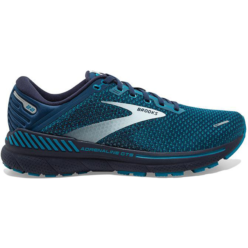 Men's Brooks Adrenaline GTS 22, Titan/Teal/Grey, 9 D Medium