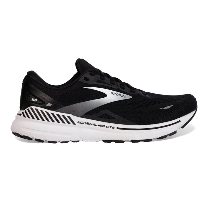 Men's Brooks Adrenaline GTS 23, Black/White/Silver, 8.5 2E Wide