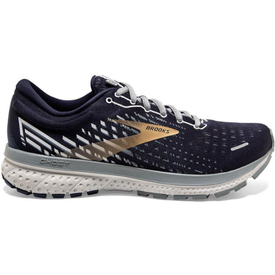 Men's Brooks Ghost 13, Peacoat/Grey/Gold, 11.5 D Medium