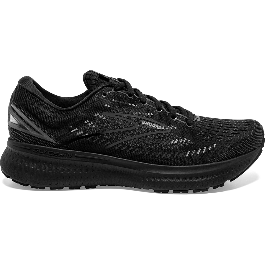 Men's Brooks Glycerin 19, Black/Ebony, 8 D Medium