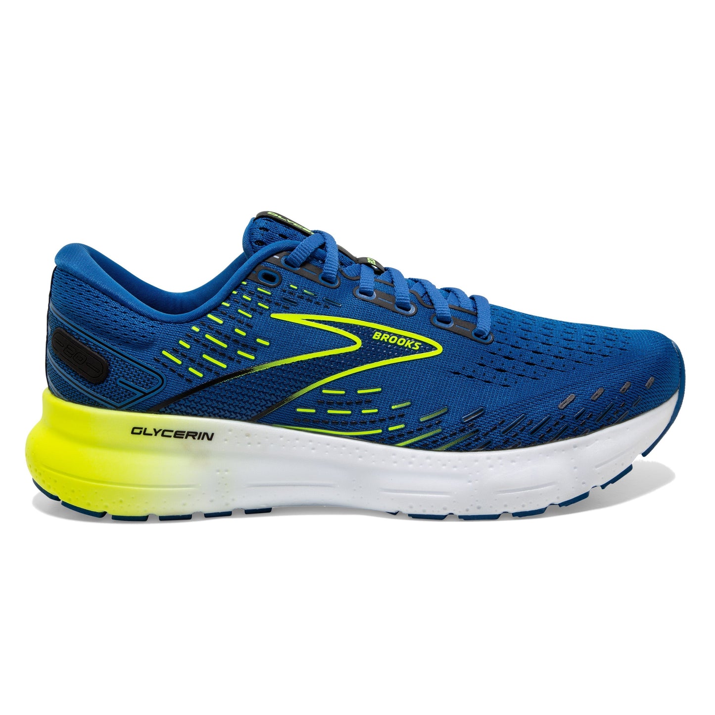 Men's Brooks Glycerin 20, Blue/Nightlife/White, 12 D Medium