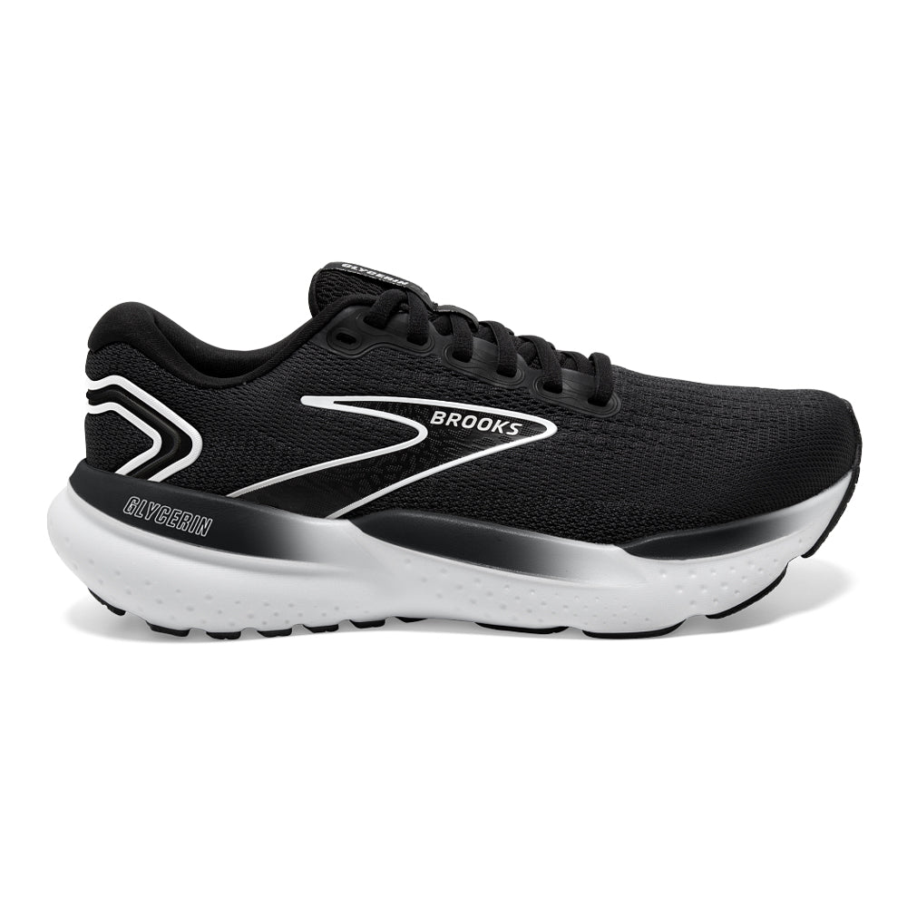 Men's Brooks Glycerin 21, Black/Grey/White, 11.5 D Medium