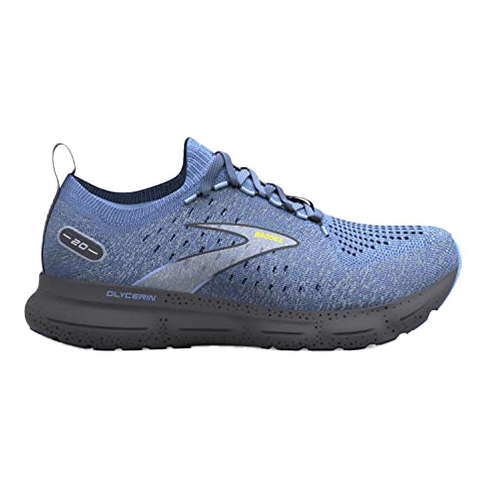 Men's Brooks Glycerin StealthFit 20, Light Blue/Nine Iron/Sulphur, 12 D Medium