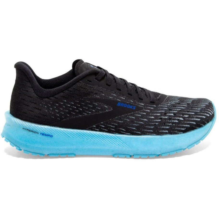 Men's Brooks Hyperion Tempo, Black/Iced Aqua/Blue, 11 D Medium