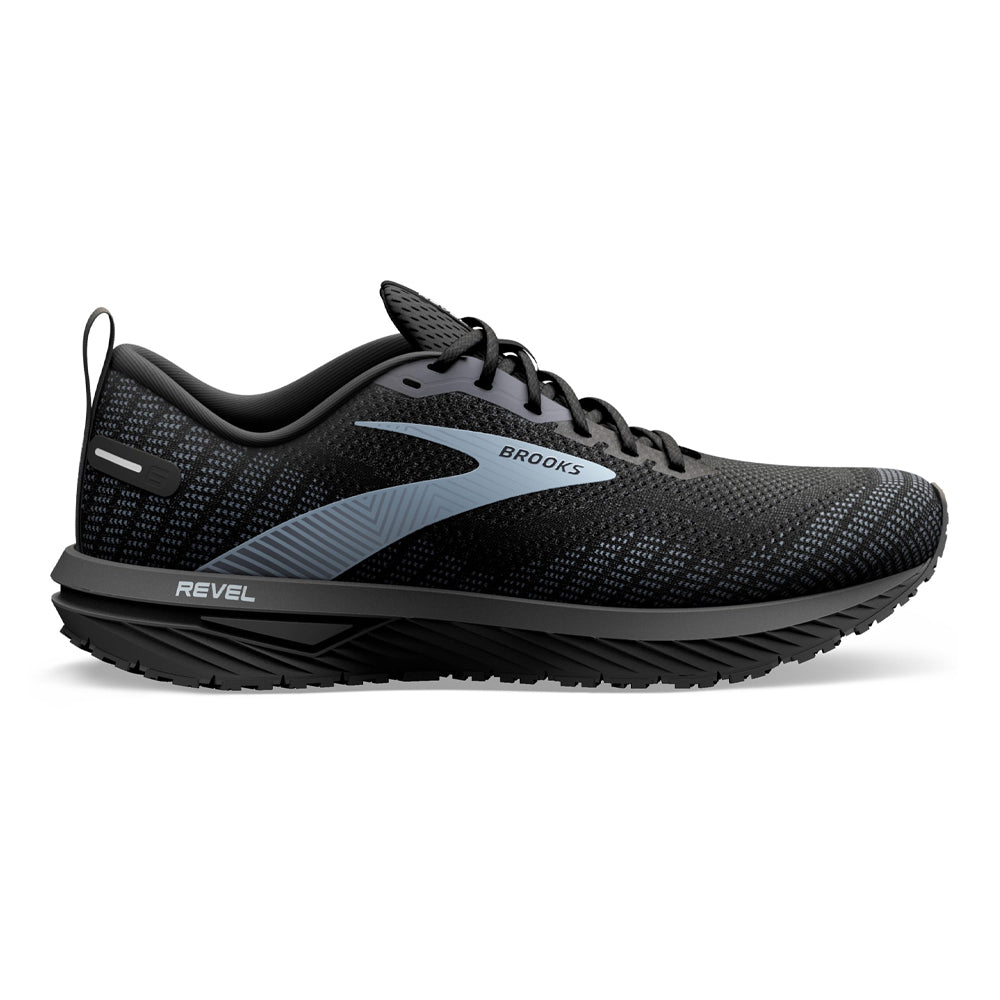 Men's Brooks Revel 6, Black/Blackened Pearl/Grey, 9 D Medium
