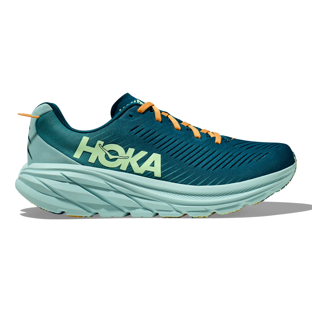 Men's HOKA ONE ONE Rincon 3, Deep Lagoon/Ocean Mist, 10 D Medium
