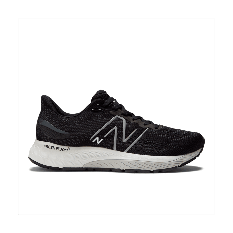 Men's New Balance Fresh Foam X 880v12, Black/Light Aluminum, 10.5 2E Wide