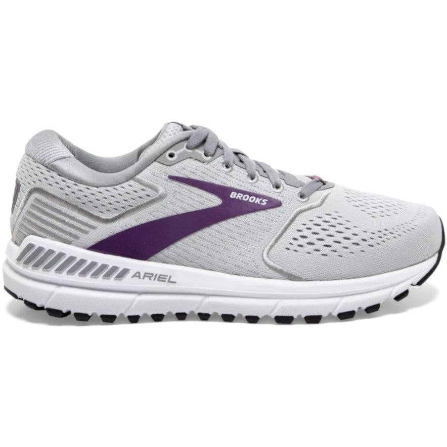 Women's Brooks Ariel '20, Oyster/Alloy/Grape, 13 D Wide