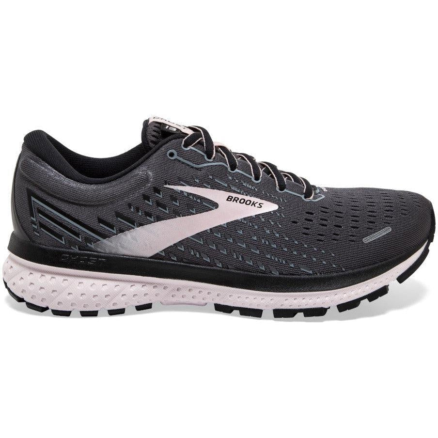 Women's Brooks Ghost 13, Black/Pearl/Hushed Violet, 8 2A Narrow
