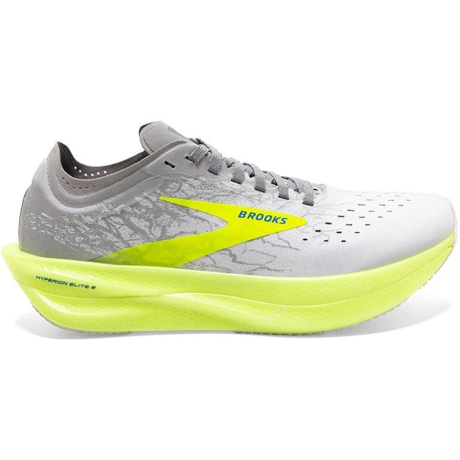 Men's Brooks Hyperion Elite 2, White/Silver/Nightlife, 12 D Medium