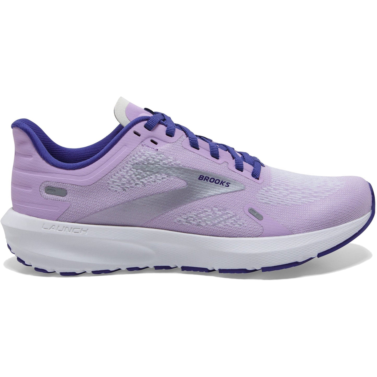 Women's Brooks Launch 9, Lilac/Cobalt/Silver, 6 B Medium