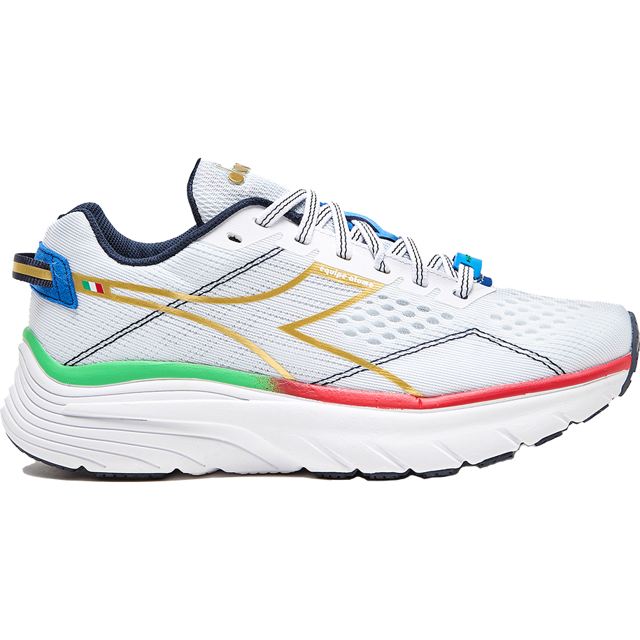 Women's Diadora Equipe Atomo, White/Gold, 8 B Medium