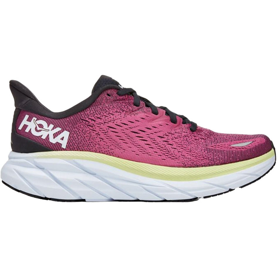 Women's Hoka One One Clifton 8, Blue Graphite/Ibis Rose, 8 B Medium