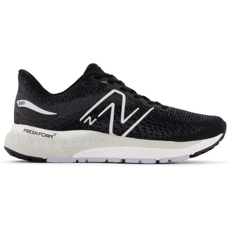 Women's New Balance Fresh Foam X 880v12, Black/Violet Haze, 7.5 B Medium