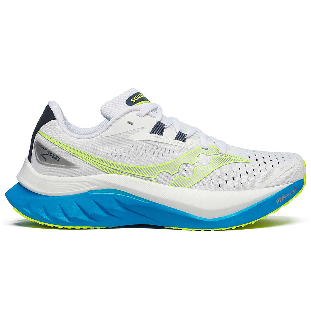 Women's Saucony Endorphin Speed 4, White/Viziblue, 9.5 B Medium