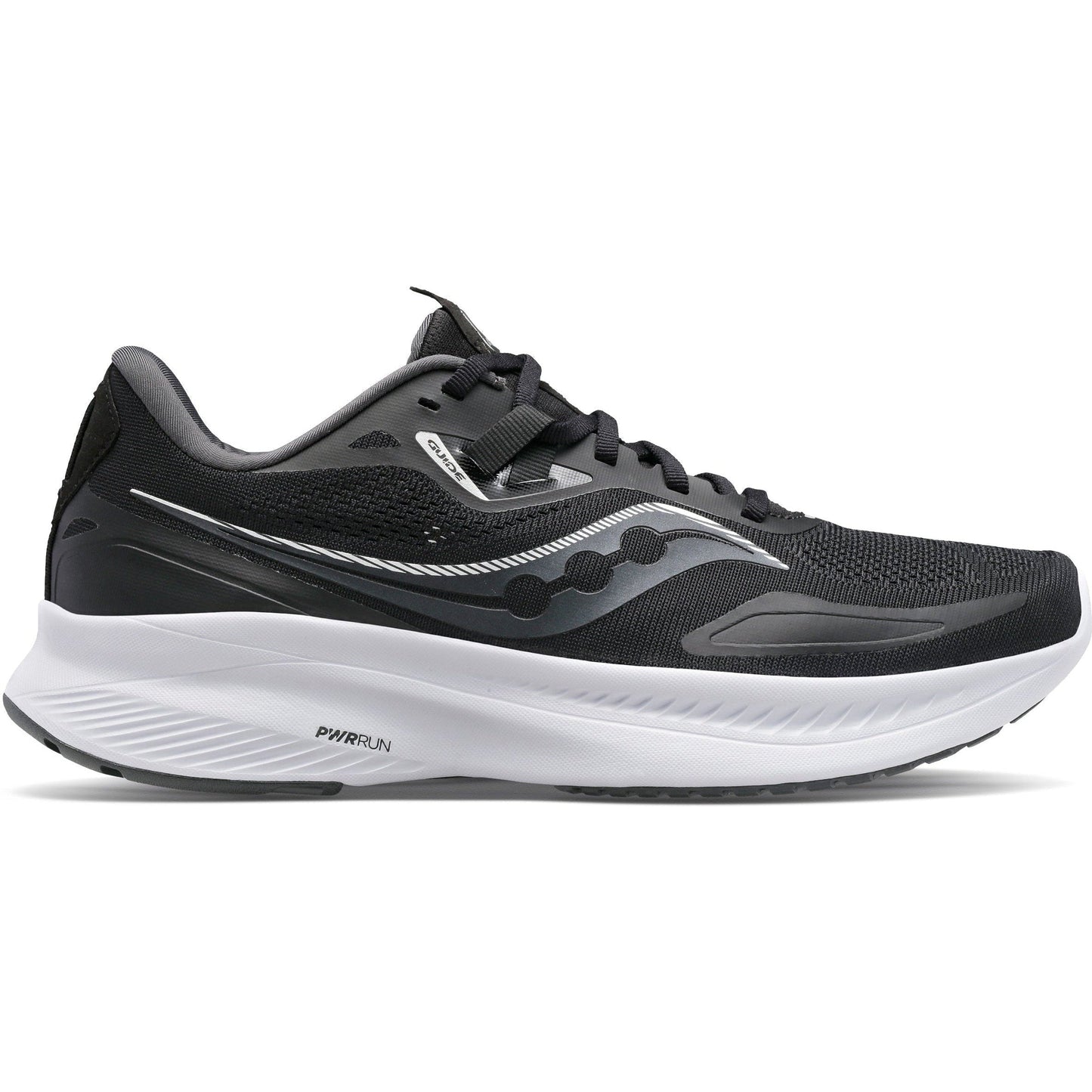 Women's Saucony Guide 15, Black/White, 11 D Wide