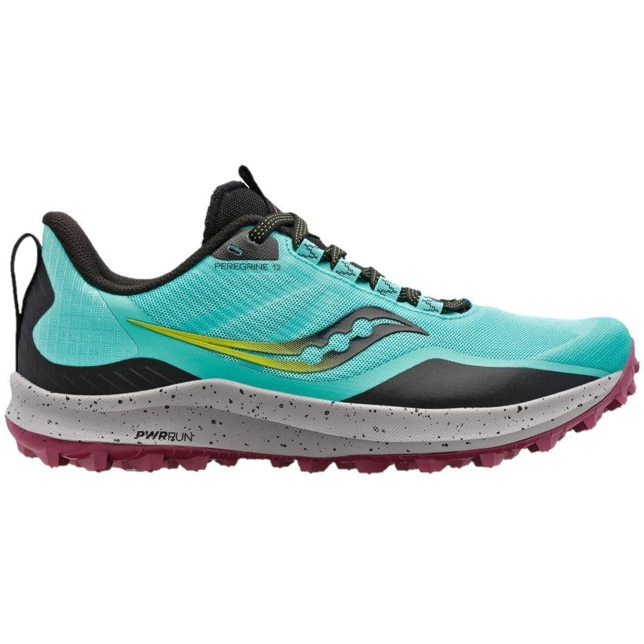 Women's Saucony Peregrine 12, Cool Mint/Acid, 10.5 B Medium