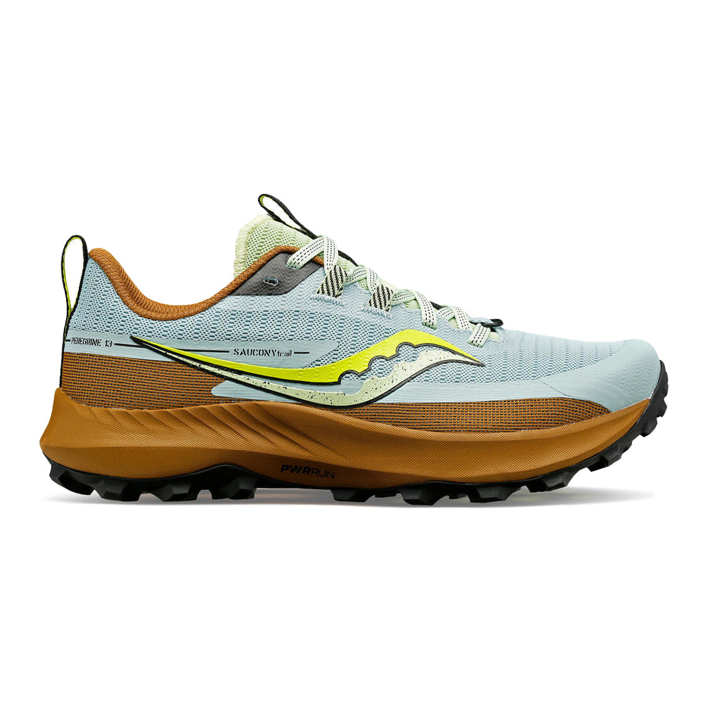 Women's Saucony Peregrine 13, Glacier/Bronze, 9.5 B Medium