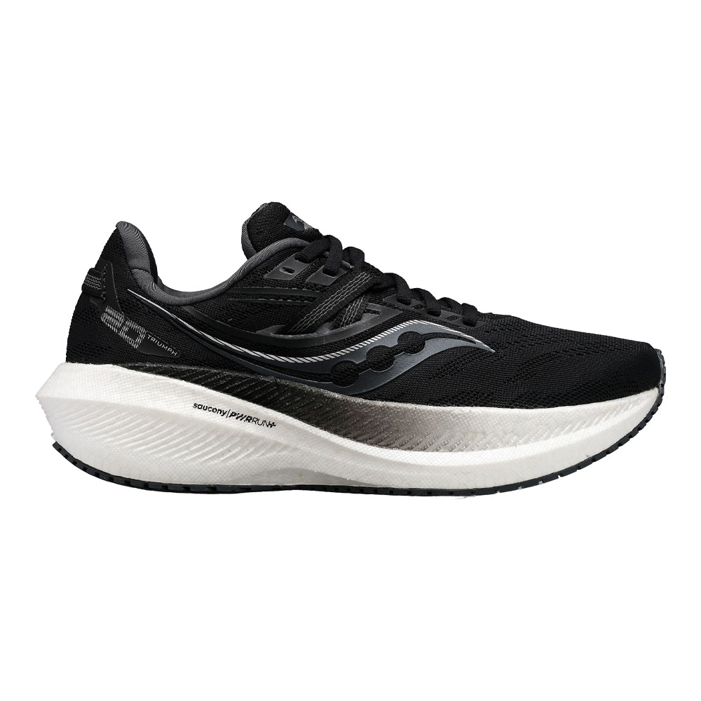 Women's Saucony Triumph 20, Black/White, 6.5 B Medium