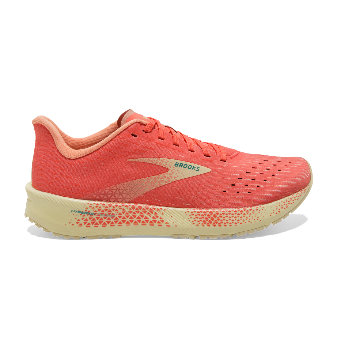 Women's Brooks Hyperion Tempo, Hot Coral/Flan/Fusion Coral, 7 B Medium