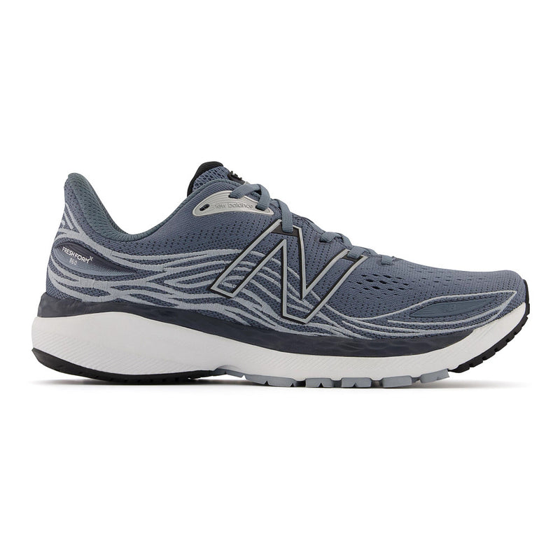 Men's New Balance Fresh Foam X 860v12, Ocean grey/Light Slate and Black, 11.5 D Medium