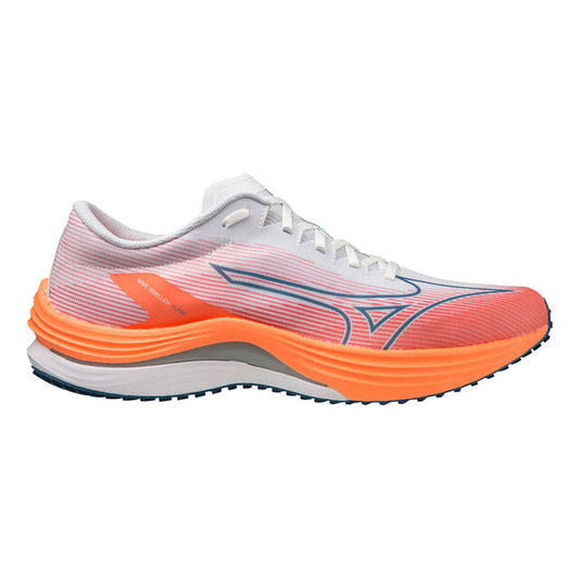 Men's Mizuno Wave Rebellion Flash, White/Silver, 10 D Medium