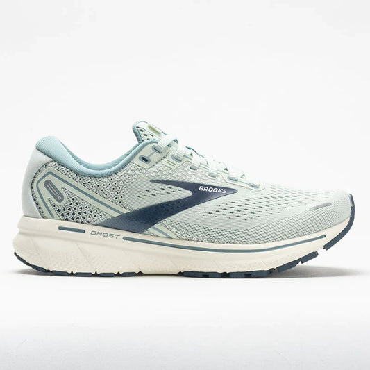 Women's Brooks Ghost 14, Aqua Glass/Whisper White/Navy, 6 B Medium