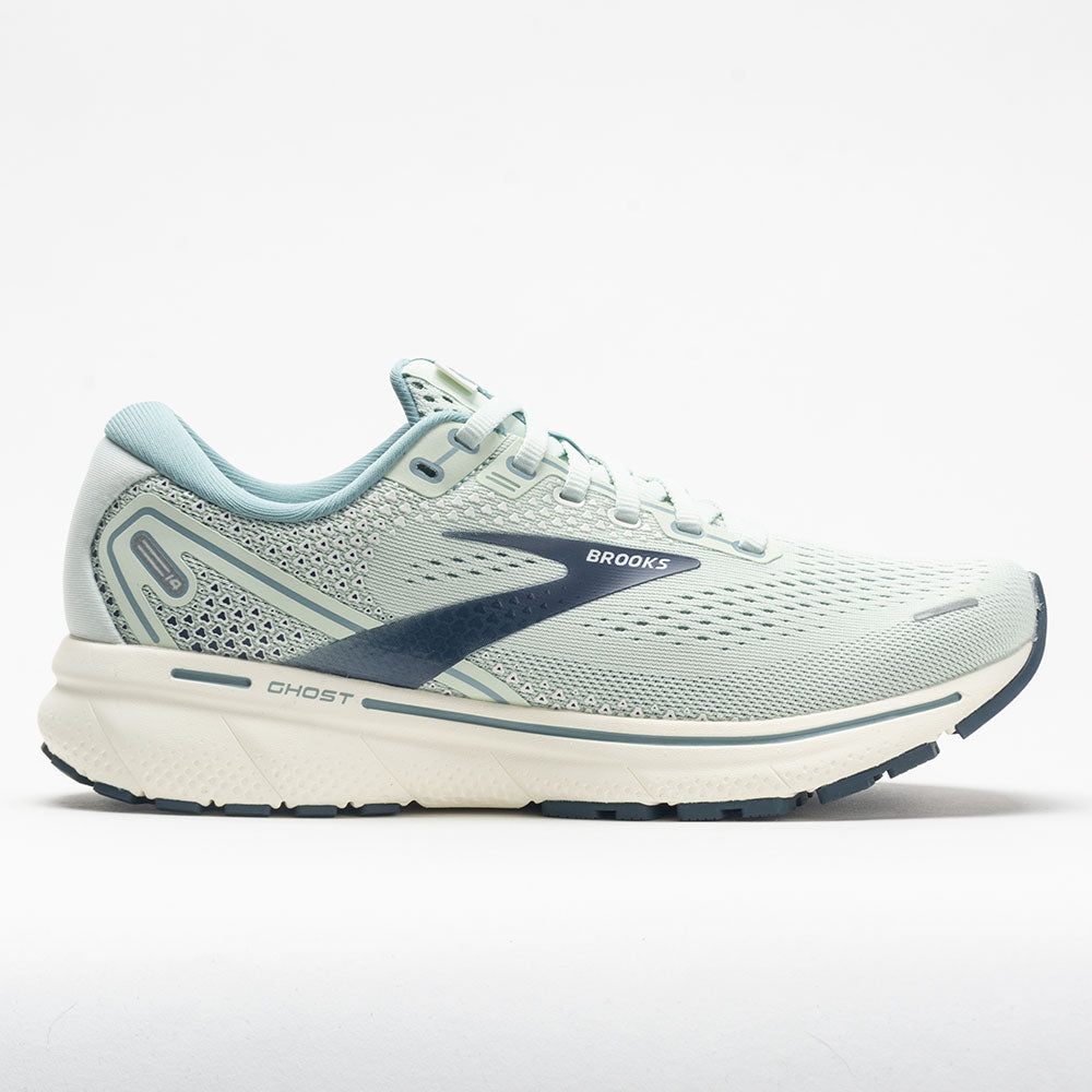Women's Brooks Ghost 14, Aqua Glass/Whisper White/Navy, 9 B Medium