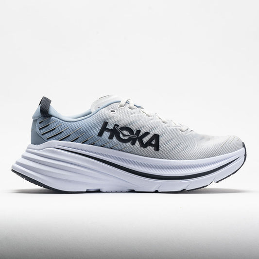 Men's Hoka One One Bondi X, Blanc de Blanc/Blue Fog, 11 D Medium