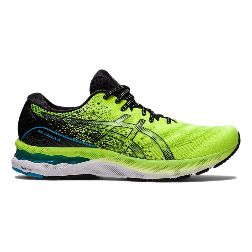 Men's Asics GEL-Nimbus 23, Hazard Green/Black, 8.5 D Medium
