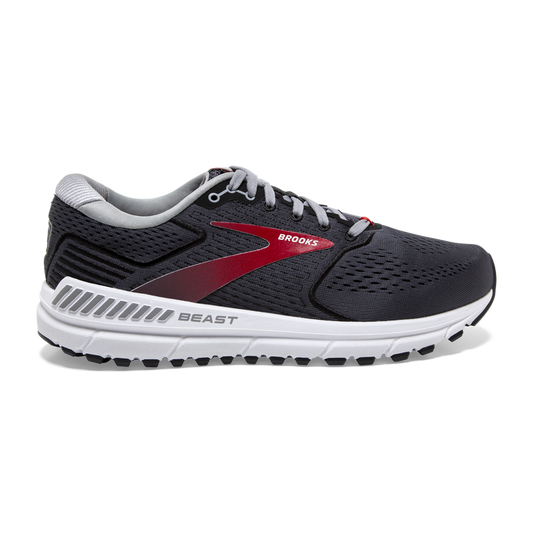 Men's Brooks Beast '20, Blackened Pearl/Black/Red, 10 2E Wide