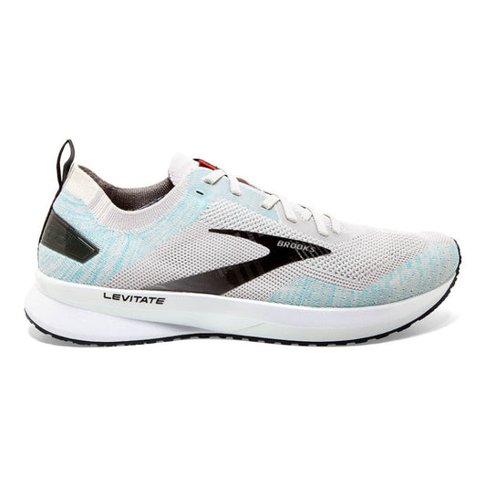 Men's Brooks Levitate 4, Grey/Black/Capri, 10.5 D Medium