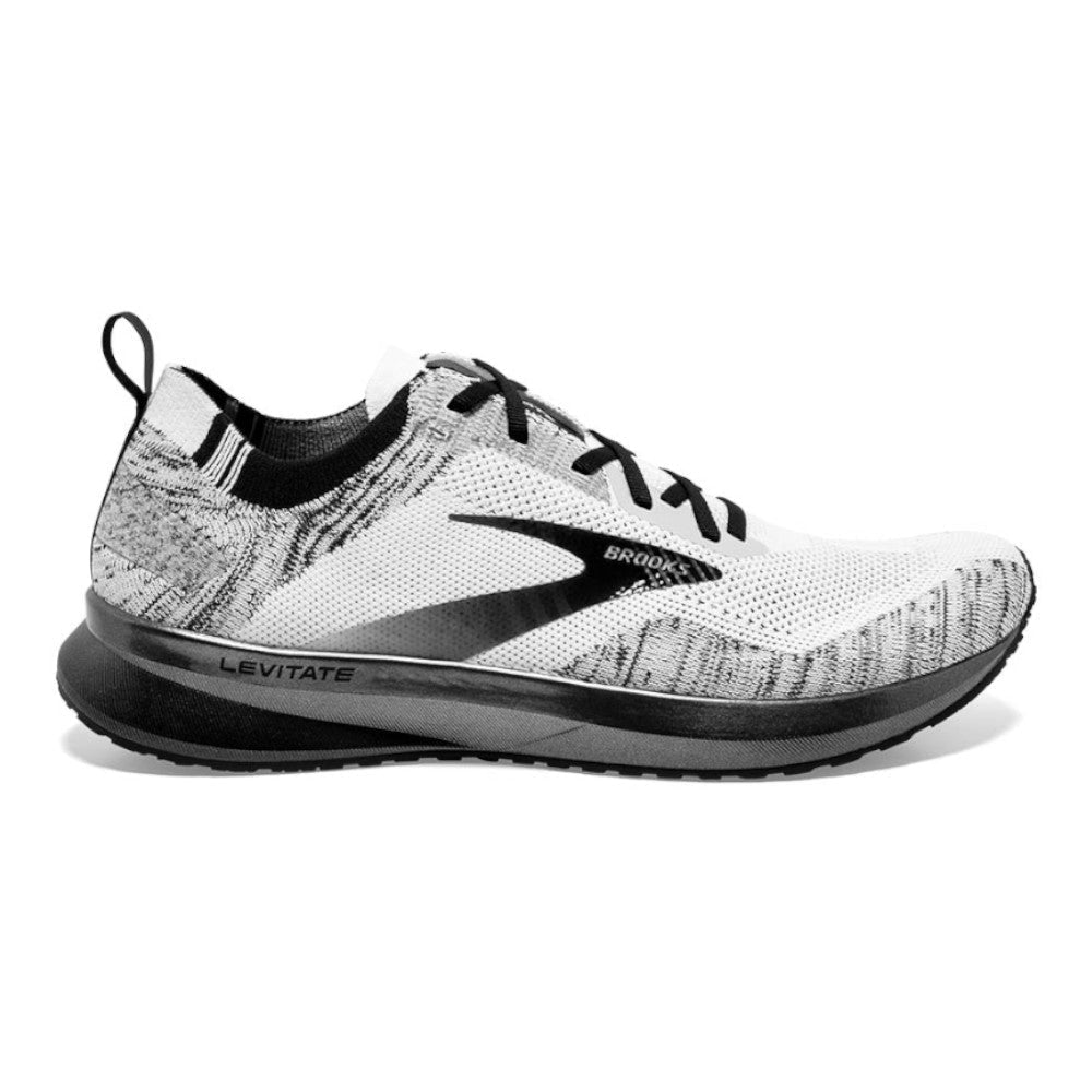 Men's Brooks Levitate 4, White/Black, 10 D Medium