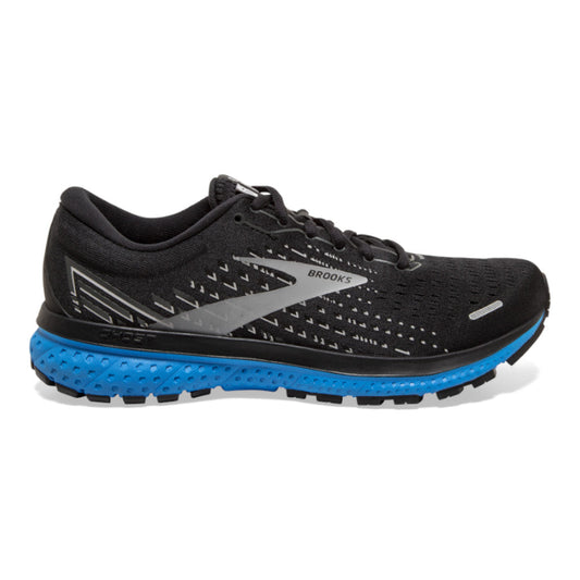 Men's Brooks Ghost 13, Black/Grey/Blue, 13 D Medium