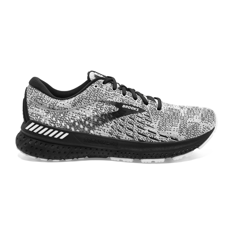 Men's Brooks Adrenaline GTS 21, White/Grey/Black, 10 Wide