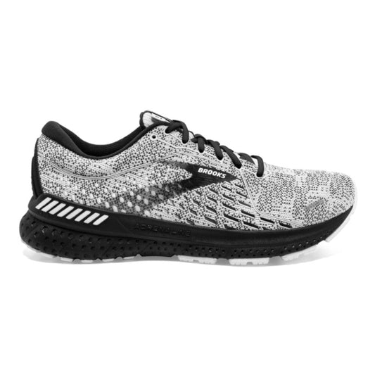 Men's Brooks Adrenaline GTS 21, White/Grey/Black, 12 D Medium