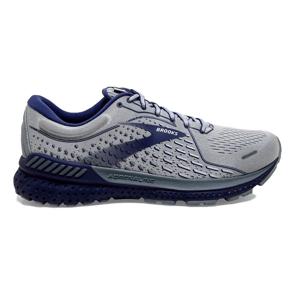 Men's Brooks Adrenaline GTS 21, Grey/Blue, 11 D Medium