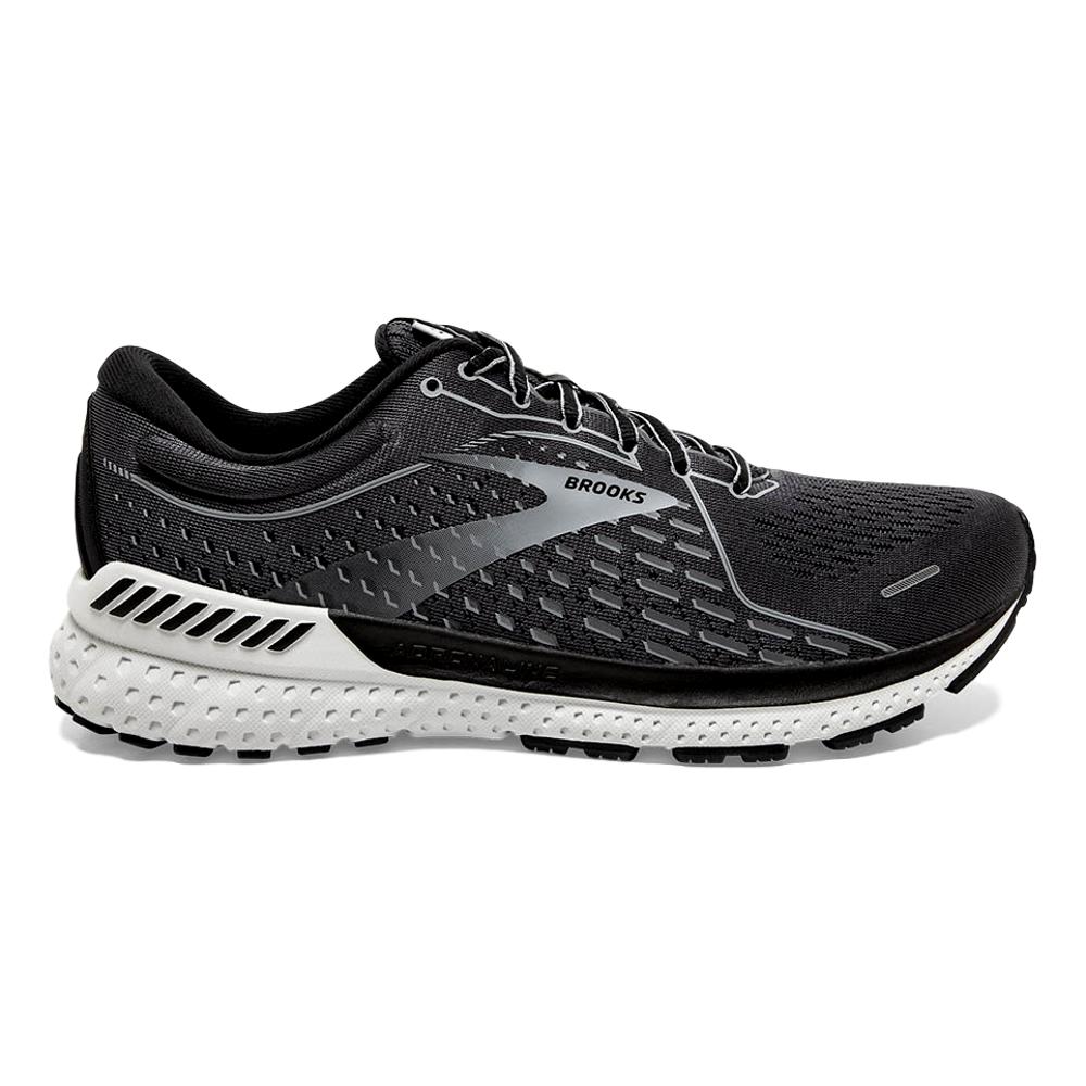 Men's Brooks Adrenaline GTS 21, Grey/Black, 8.5 2E Wide